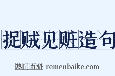 捉贼见赃造句是什么意思的图片